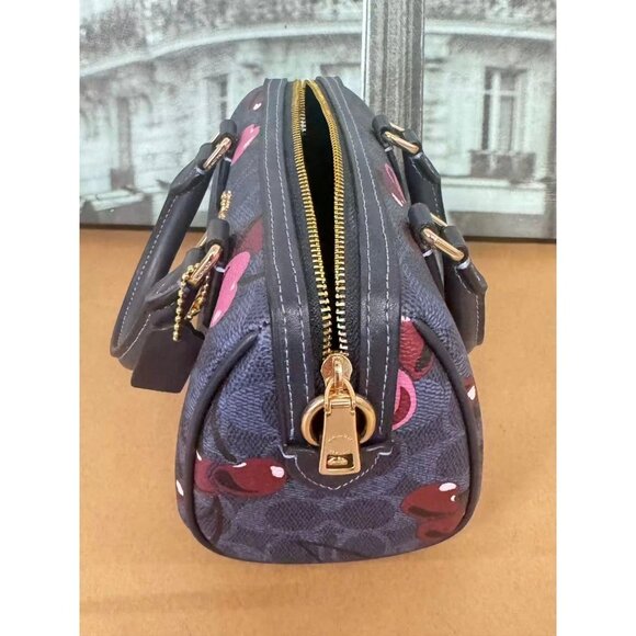 Coach CY741 Mini Rowan Crossbody Bag In Signature Canvas With Cherry Print IN DE - Picture 3 of 6